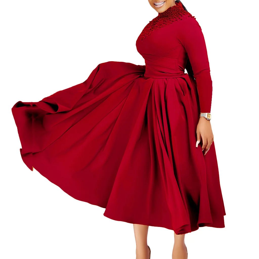 Buy African Elegant Dress for Women Evening Dresses Slim Women Long Leeve Casual Dresses for only $29.82 at Flexi Africa!