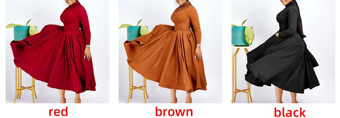 Buy African Elegant Dress for Women Evening Dresses Slim Women Long Leeve Casual Dresses for only $29.82 at Flexi Africa!