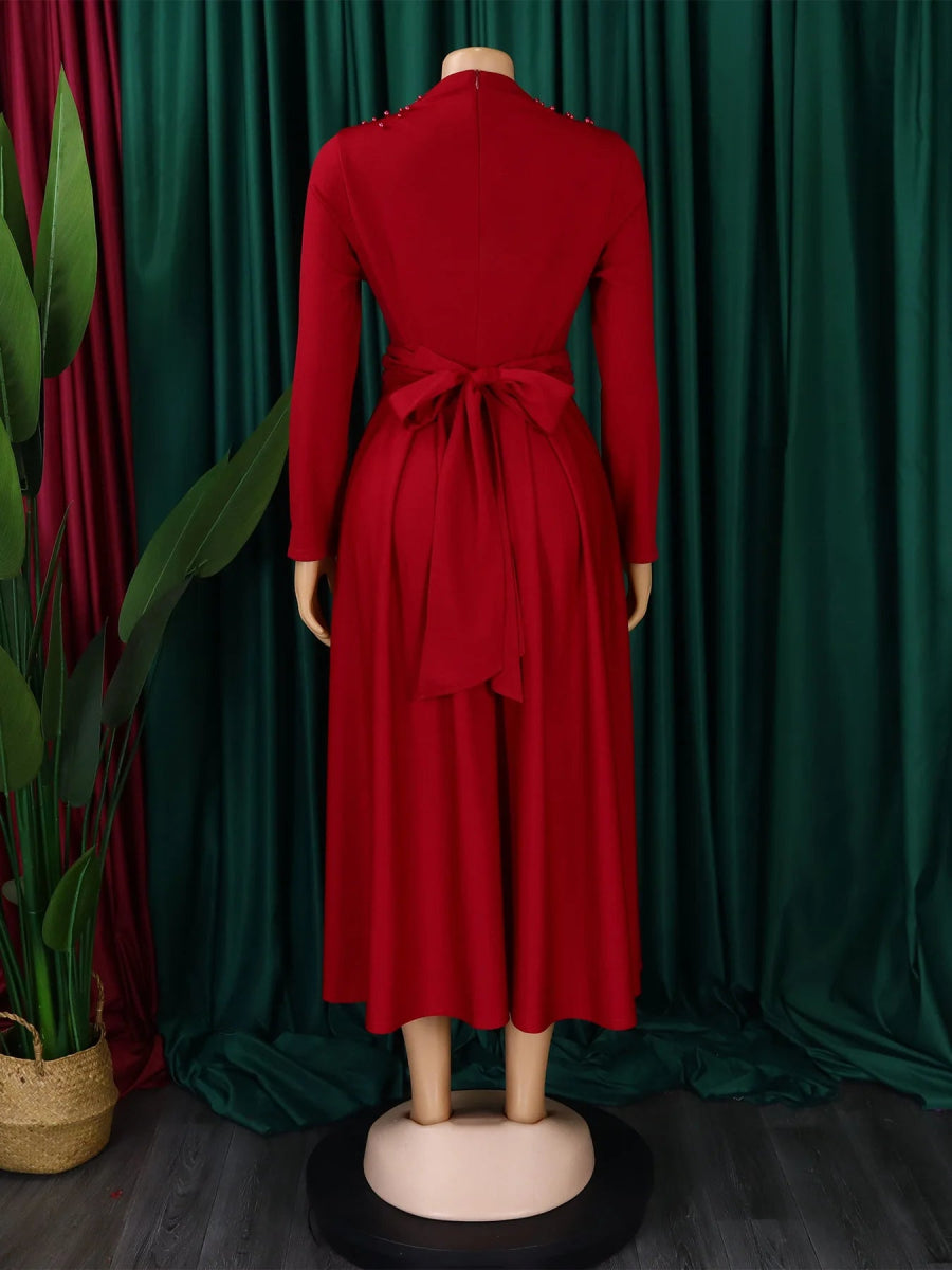 Buy African Elegant Dress for Women Evening Dresses Slim Women Long Leeve Casual Dresses for only $29.82 at Flexi Africa!