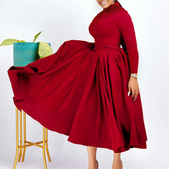 Buy African Elegant Dress for Women Evening Dresses Slim Women Long Leeve Casual Dresses for only $29.82 at Flexi Africa!