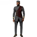 African Ethnic New Style Men's Suit - Elegant and Fitted Design - Fashionable Men's Clothing - Free Delivery Worldwide