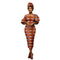 African Heritage Dress – Slim Fit Dashiki Gown with Puff Sleeves and Headwrap - Free Delivery Worldwide only at Flexi Africa