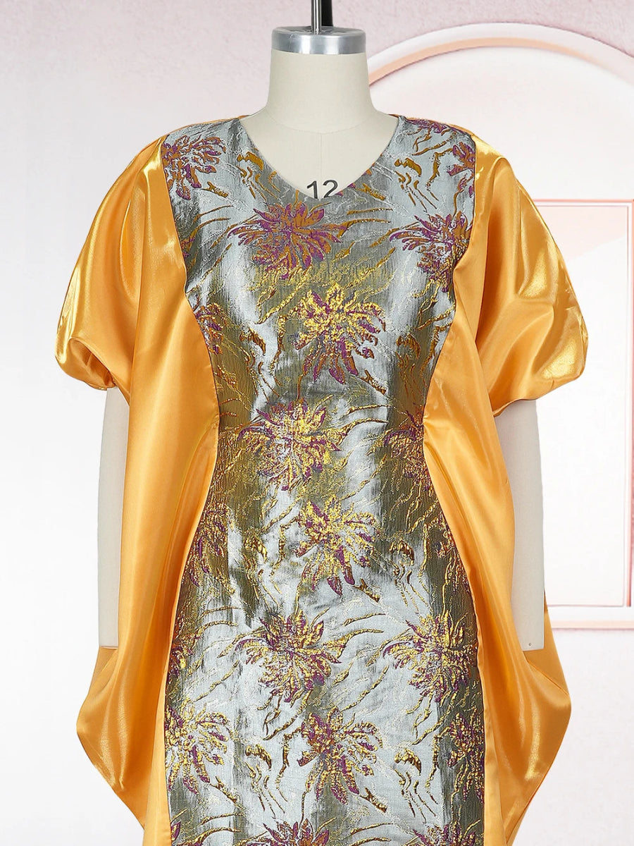 African Luxury Gown – Rich Embroidery Boubou Robe for Special Occasions - Free Delivery Worldwide only at Flexi Africa