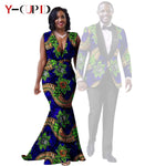 African Mermaid Dress & Matching Men’s Suit Set – Dashiki Couple Outfit for Weddings and Special Events - Free Delivery Worldwide only at Flexi Africa
