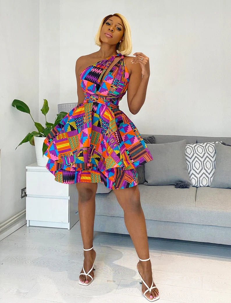 African Print Benzina Infinity Dress - Free Delivery Worldwide only at Flexi Africa