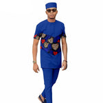 African Print Couple Matching Set – Women’s Long Dress & Men’s Dashiki Pant Outfit - Free Delivery Worldwide only at Flexi Africa