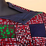 African Print Couple Set – Women’s Lace Dress Paired with Men’s Dashiki Shirt and Pants - Free Delivery Worldwide only at Flexi Africa