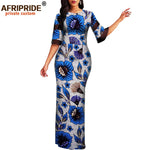 African Print Dashiki Bodycon Maxi Dress – Half Sleeve Ankara Party Wear - Free Delivery Worldwide only at Flexi Africa