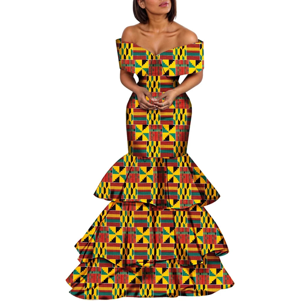 African Print Dress for Women – Elegant Dashiki Party & Wedding Outfit - Free Delivery Worldwide only at Flexi Africa