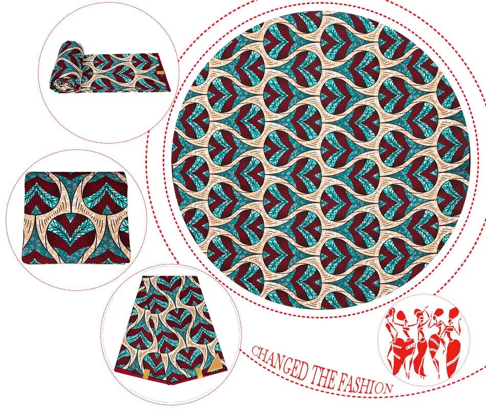 African Print Fabric Traditional Ankara Clothing Fabric Can Be Freely Cut Party Wedding Fabric - Free Delivery Worldwide only at Flexi Africa
