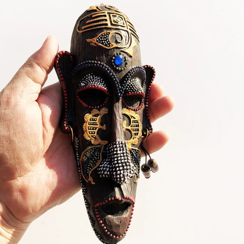 African Style Hand - Painted Resin Mask Pendant - Creative Ornaments - Free Delivery Worldwide only at Flexi Africa