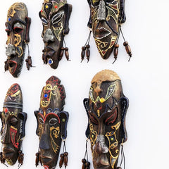 African Style Hand - Painted Resin Mask Pendant - Creative Ornaments - Free Delivery Worldwide only at Flexi Africa