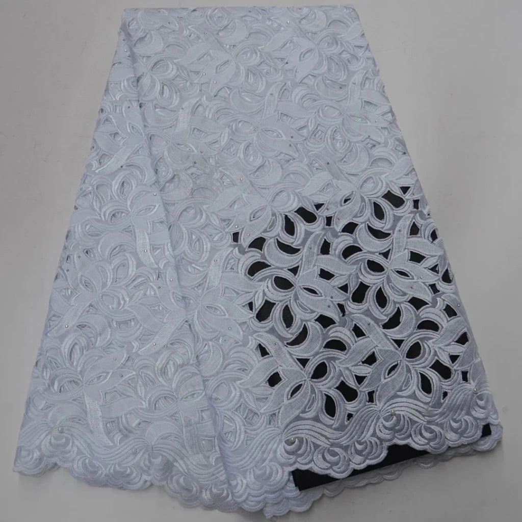 African Voile Lace Fabric – Cotton Lace for Wedding & Party Dresses - Free Delivery Worldwide only at Flexi Africa