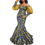 Buy African Women’s Dress – Long Sleeve Dashiki Print Off-Shoulder Wedding & Party Gown for only $62.40 at Flexi Africa!