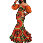 Buy African Women’s Dress – Long Sleeve Dashiki Print Off-Shoulder Wedding & Party Gown for only $62.40 at Flexi Africa!