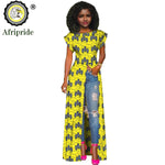 African Women's Long Trench Coat – Short Sleeve Bazin Riche Overcoat - Free Delivery Worldwide only at Flexi Africa