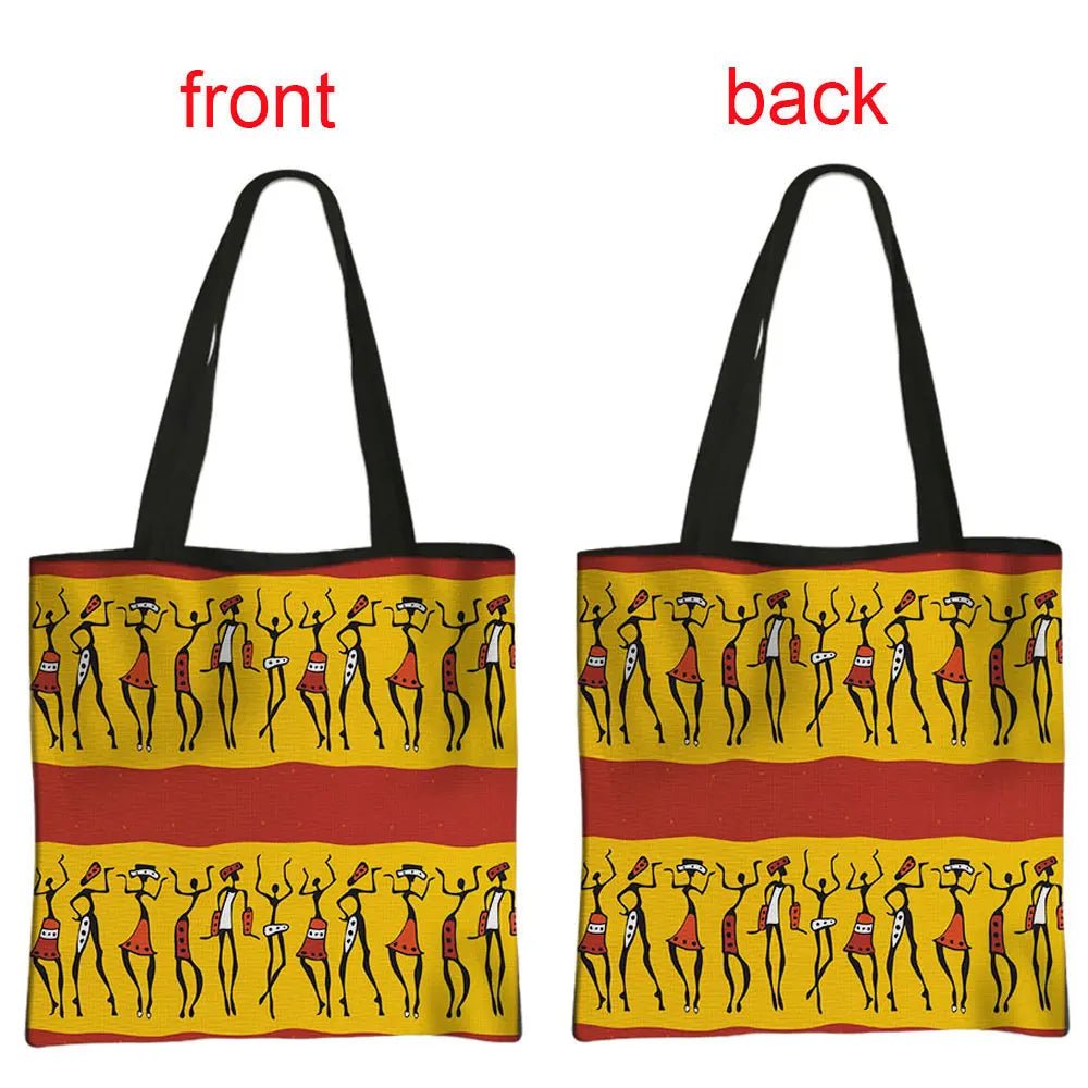 African Women's Style Handbag: Traditional Printed Top-Handle and Shoulder Tote Bags for Females - Flexi Africa - FREE POST