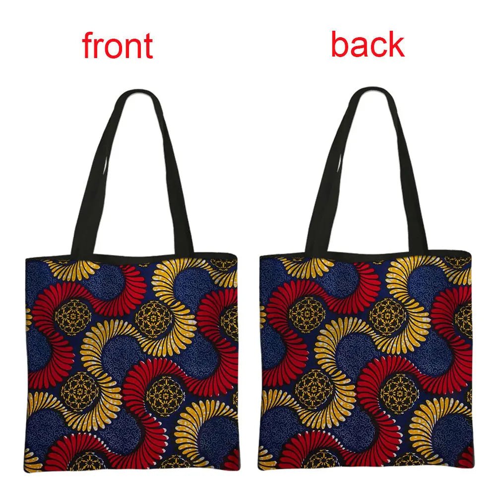 African Women's Style Handbag: Traditional Printed Top-Handle and Shoulder Tote Bags for Females - Flexi Africa - FREE POST