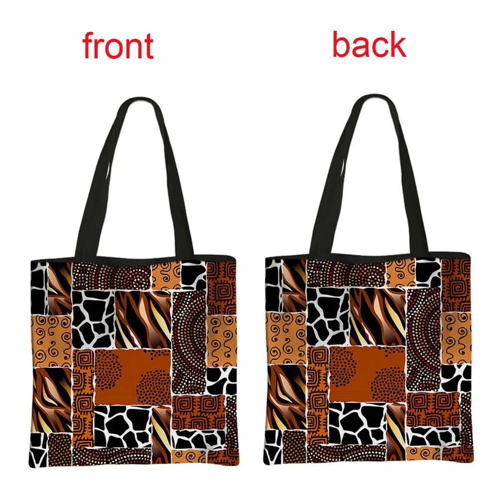 African Women's Style Handbag: Traditional Printed Top-Handle and Shoulder Tote Bags for Females - Flexi Africa - FREE POST