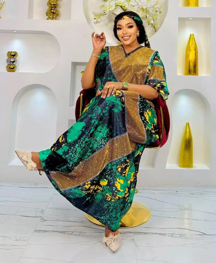 Ankara African Style Maxi Dress – Women’s Loose Long Summer Print Dress - Free Delivery Worldwide only at Flexi Africa