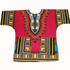 African Dashiki T-Shirt: Men's 100% Cotton Traditional Print Shirt for a Bold and Stylish Look - Free Delivery Worldwide