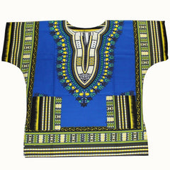 African Dashiki T-Shirt: Men's 100% Cotton Traditional Print Shirt for a Bold and Stylish Look - Free Delivery Worldwide