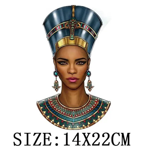 Beautiful African Lady Iron - On Thermo Transfer Patch - Washable DIY Applique for Clothing - Free Delivery Worldwide only at Flexi Africa