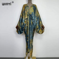 Bohemian Elegance: Silk Rayon Maxi Beach Dress with Hand-Rolled Feel - Flexi Africa - Free Delivery www.flexiafrica.com