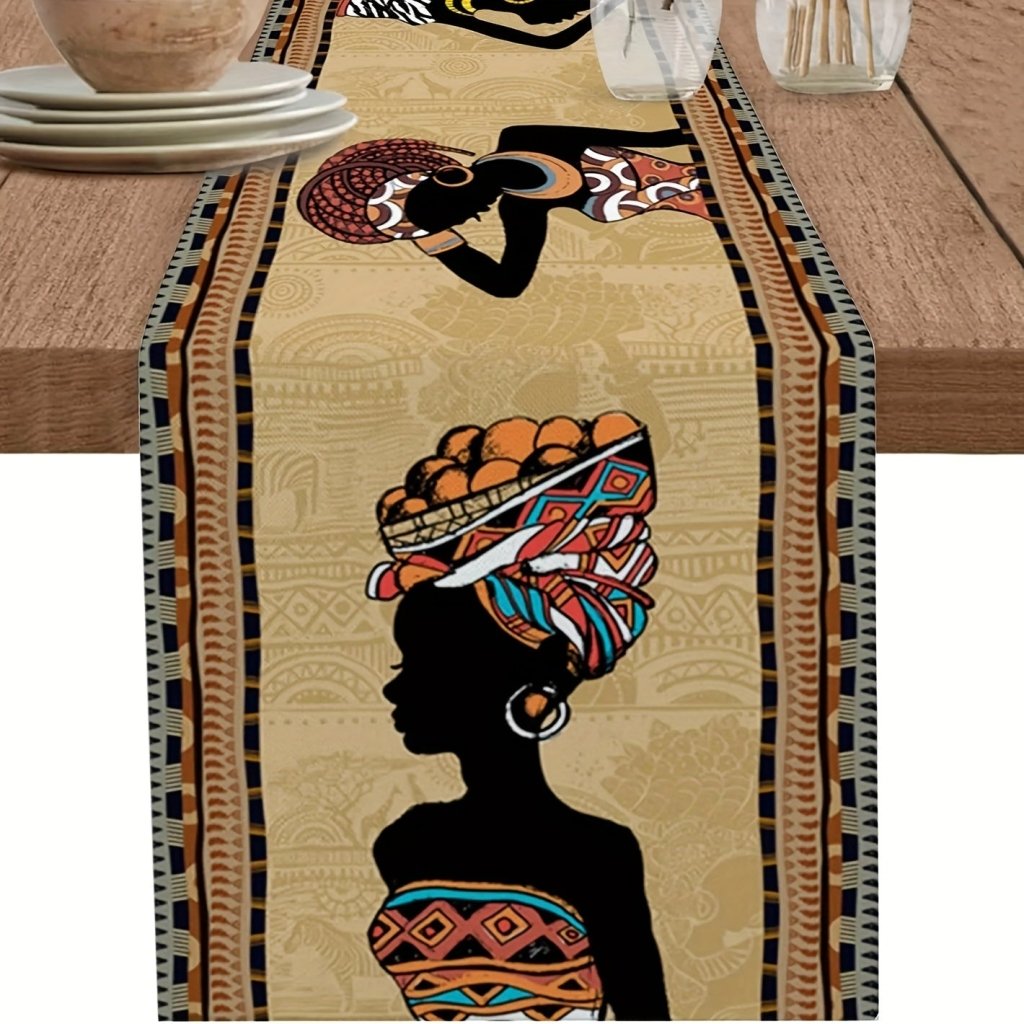 Boho Chic African - Inspired Table Runner – Rectangle Farmhouse Knit Decor - Free Delivery Worldwide only at Flexi Africa
