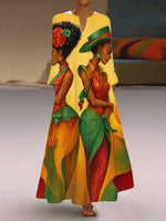 Boho Chic Long Sleeve Maxi Dress – Timeless Vintage Fall Style - Free Delivery Worldwide only at Flexi Africa