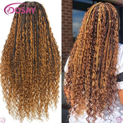 Boho Wig Braid African Synthetic Curly Wigs Full Lace Front Braided Wigs For Black Women Knotless Box Braids Lace Wigs - Free Delivery Worldwide only at Flexi Africa