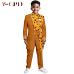 Boys African Dashiki Suit – Bazin Riche Formal Jacket & Pant Set - Free Delivery Worldwide only at Flexi Africa