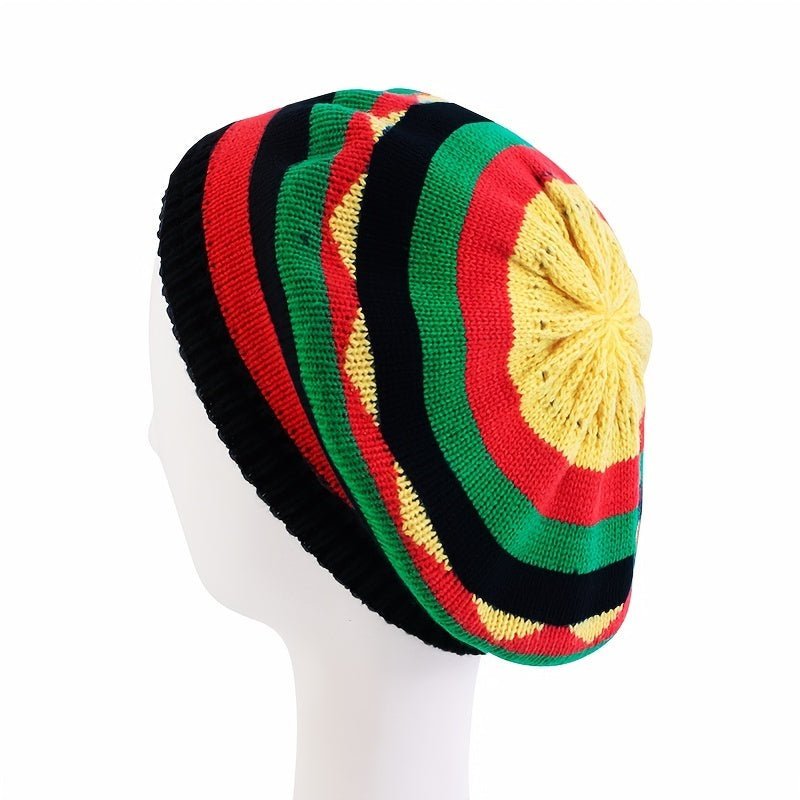 Colorful Reggae Jamaican Knitted Hat - Outdoor Street Style Wool Hat - Free Delivery Worldwide only at Flexi Africa