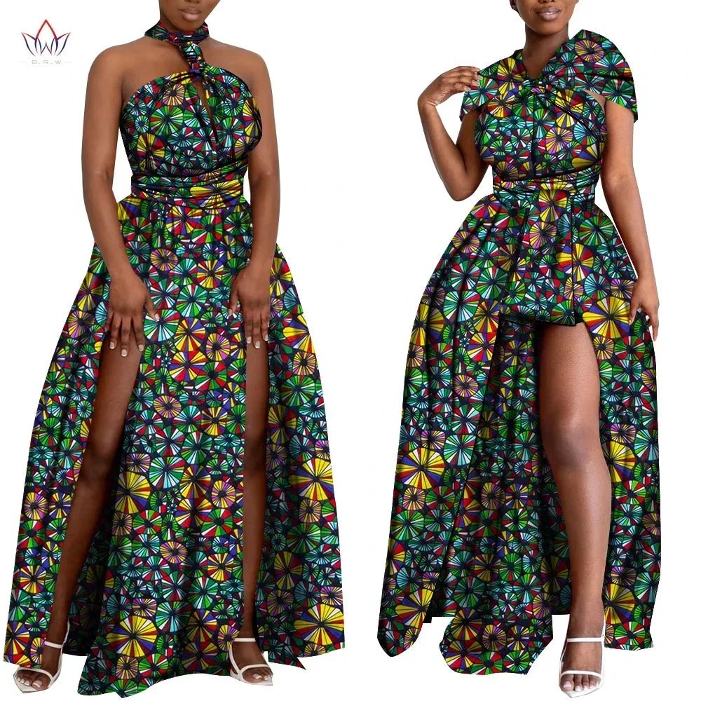 Convertible African Boho Maxi Dress – Multiway Wrap Bandage Style Party & Bridesmaid Gown - Free Delivery Worldwide only at Flexi Africa