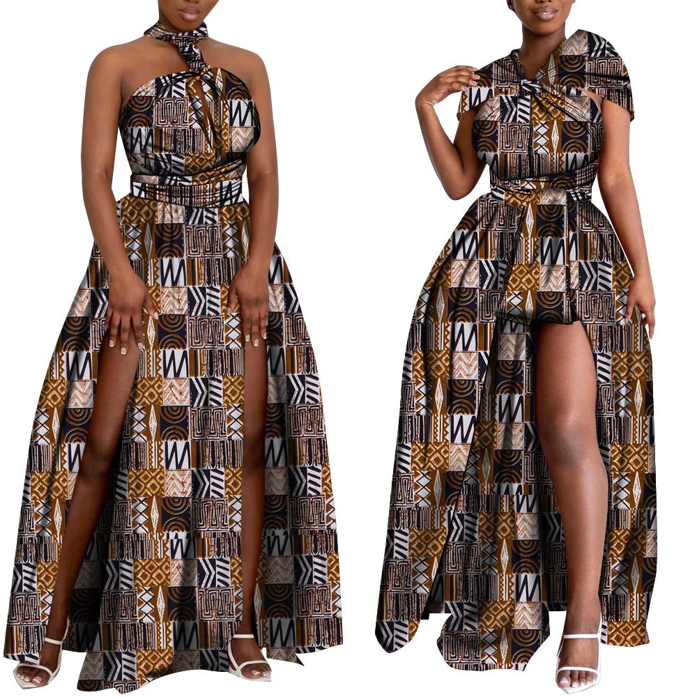 Convertible African Boho Maxi Dress – Multiway Wrap Bandage Style Party & Bridesmaid Gown - Free Delivery Worldwide only at Flexi Africa