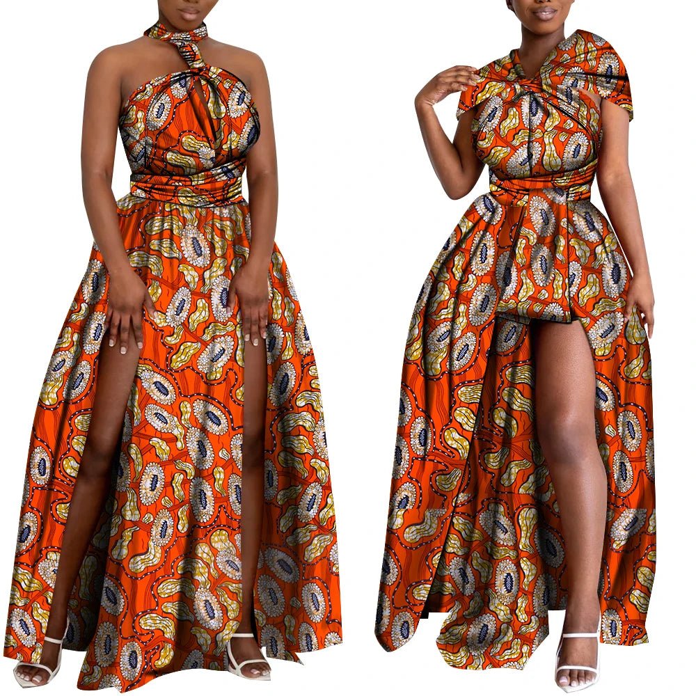 Convertible African Boho Maxi Dress – Multiway Wrap Bandage Style Party & Bridesmaid Gown - Free Delivery Worldwide only at Flexi Africa