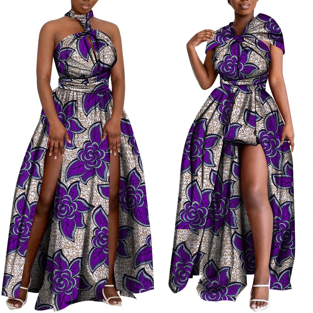 Convertible African Boho Maxi Dress – Multiway Wrap Bandage Style Party & Bridesmaid Gown - Free Delivery Worldwide only at Flexi Africa