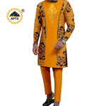 Dashiki African Couple Wedding Set – Women’s Mermaid Dress & Matching Men’s Bazin Riche Shirt and Pants - Free Delivery