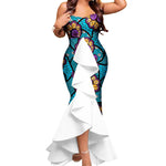 Dashiki African Couple Wedding Set – Women’s Mermaid Dress & Matching Men’s Bazin Riche Shirt and Pants - Free Delivery