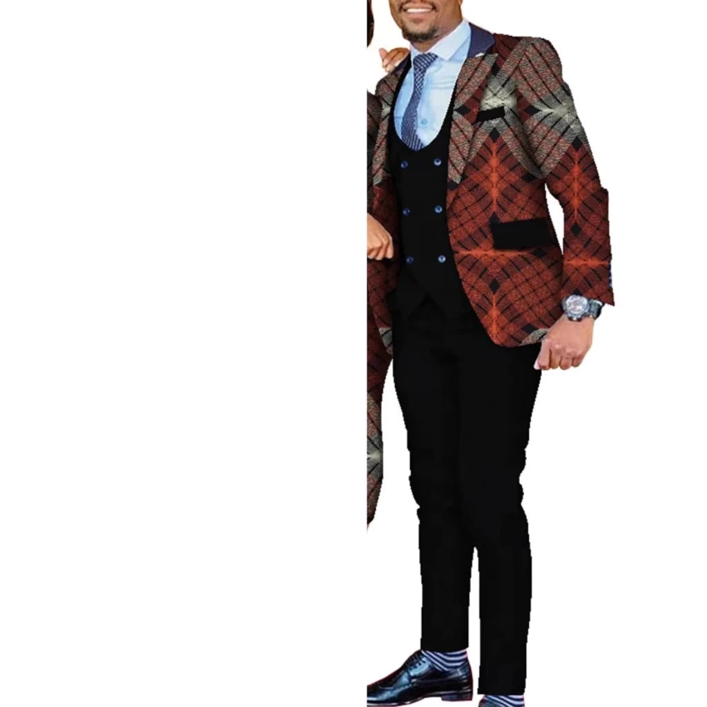 Dashiki African Men’s 3PC Suit Set – Traditional Party & Formal Clothing - Free Delivery Worldwide only at Flexi Africa