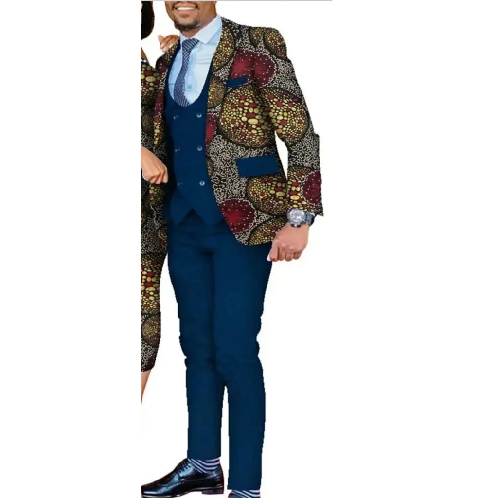 Dashiki African Men’s 3PC Suit Set – Traditional Party & Formal Clothing - Free Delivery Worldwide only at Flexi Africa