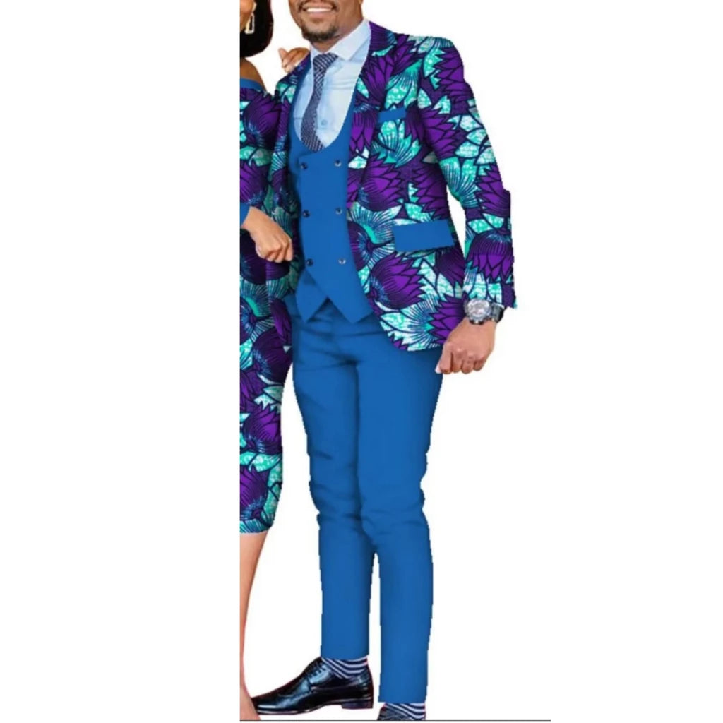 Dashiki African Men’s 3PC Suit Set – Traditional Party & Formal Clothing - Free Delivery Worldwide only at Flexi Africa