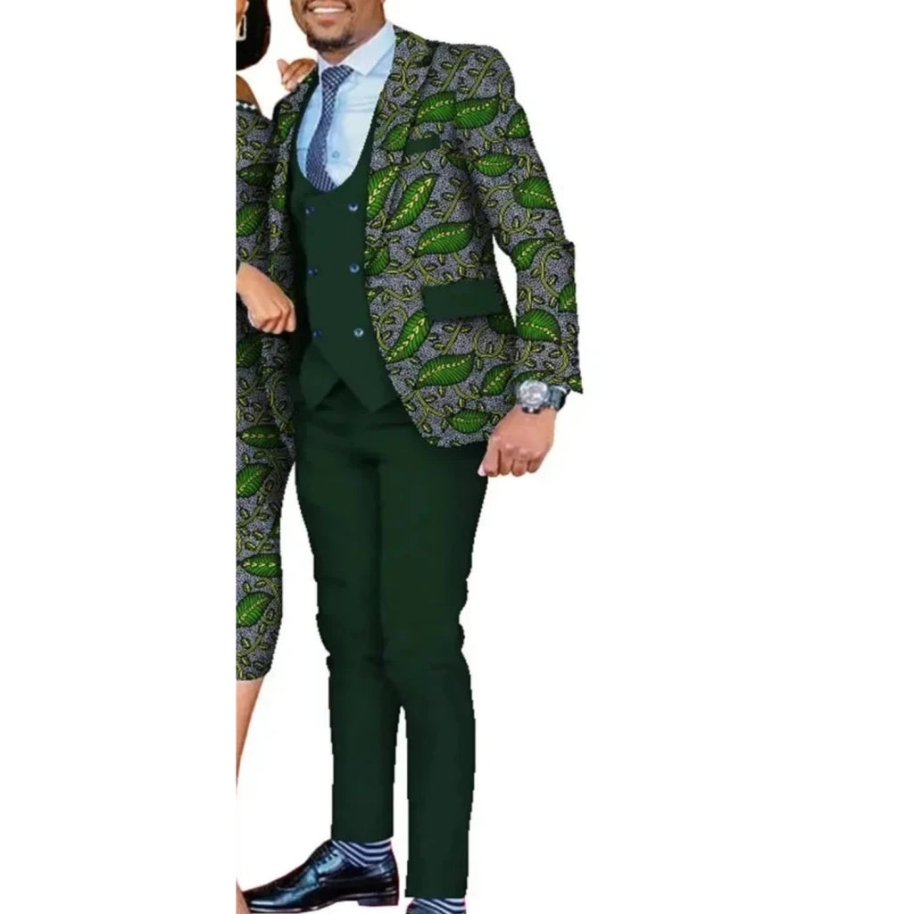 Dashiki African Men’s 3PC Suit Set – Traditional Party & Formal Clothing - Free Delivery Worldwide only at Flexi Africa