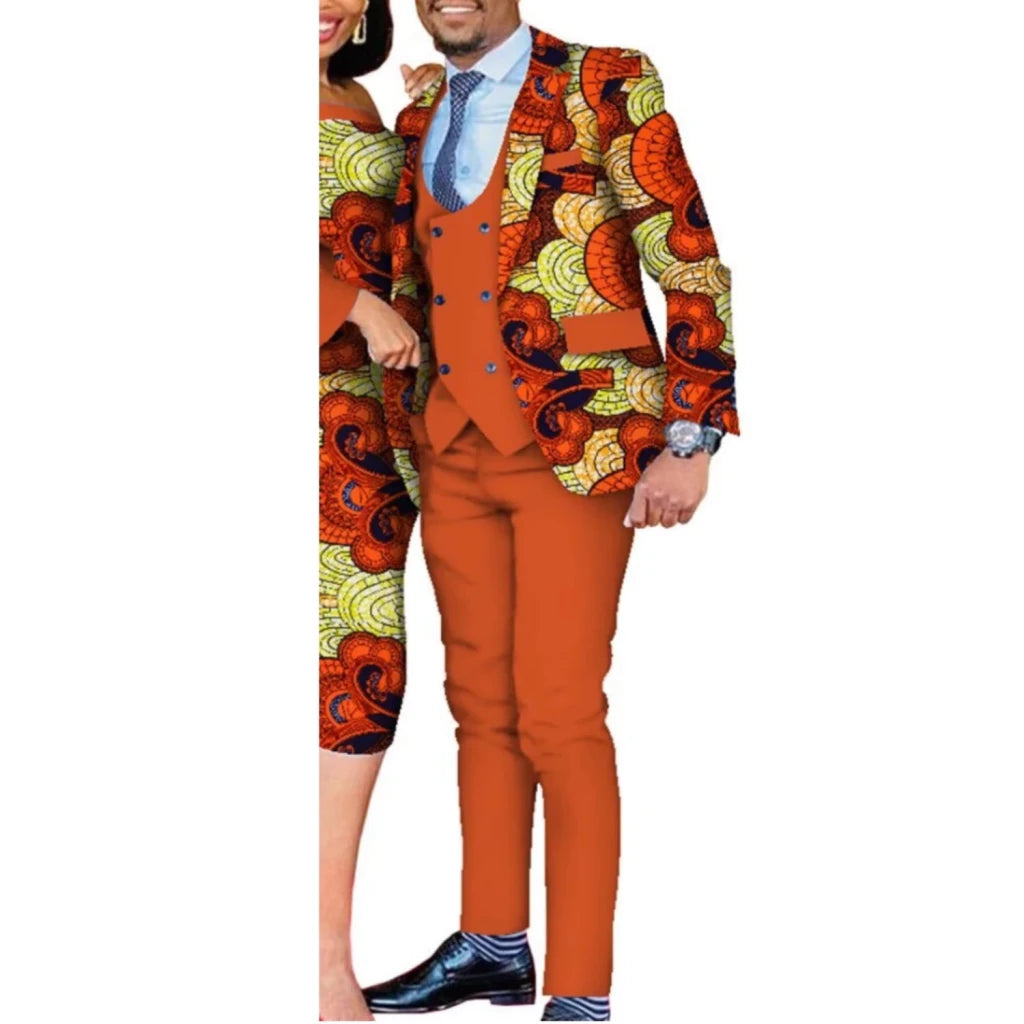 Dashiki African Men’s 3PC Suit Set – Traditional Party & Formal Clothing - Free Delivery Worldwide only at Flexi Africa