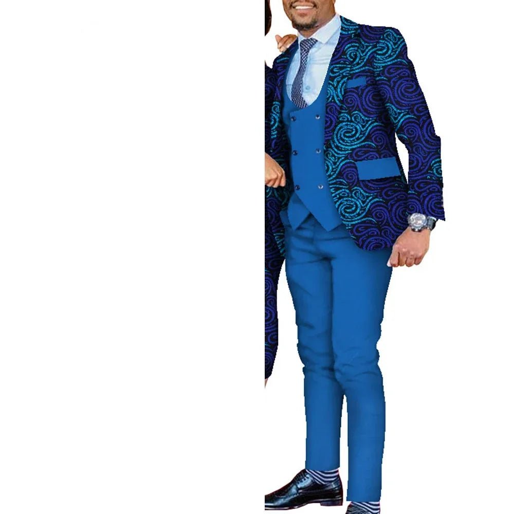 Dashiki African Men’s 3PC Suit Set – Traditional Party & Formal Clothing - Free Delivery Worldwide only at Flexi Africa