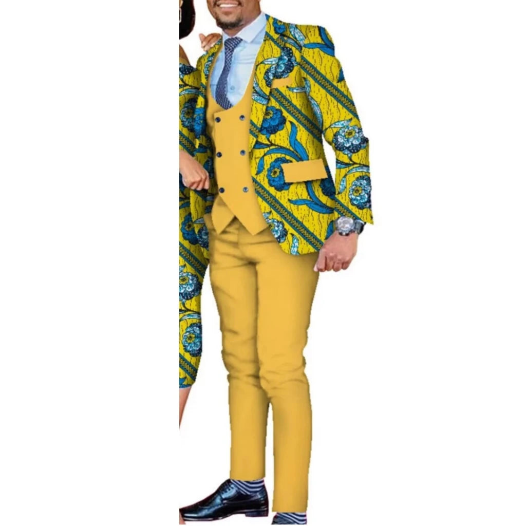 Dashiki African Men’s 3PC Suit Set – Traditional Party & Formal Clothing - Free Delivery Worldwide only at Flexi Africa