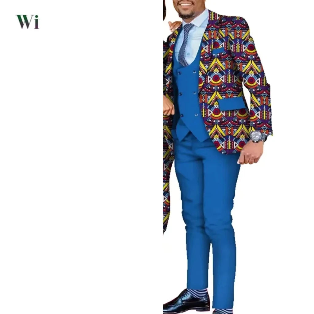 Dashiki African Men’s 3PC Suit Set – Traditional Party & Formal Clothing - Free Delivery Worldwide only at Flexi Africa