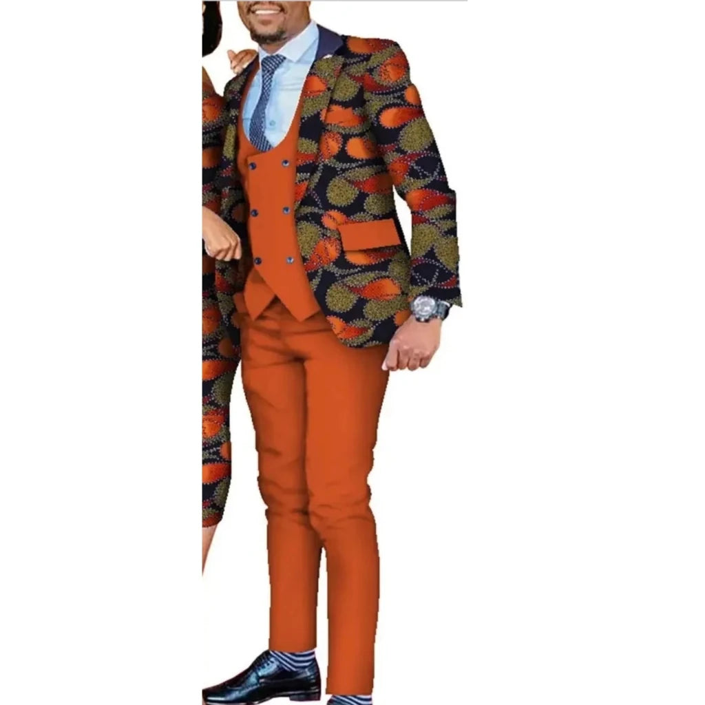 Dashiki African Men’s 3PC Suit Set – Traditional Party & Formal Clothing - Free Delivery Worldwide only at Flexi Africa