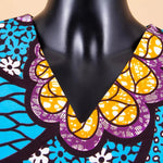 Dashiki Print Bodycon Maxi Dress – Women’s African V - Neck Flare Sleeve Party & Formal Gown - Free Delivery Worldwide only at Flexi Africa