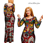 Elegant 2PC African Skirt and Top Set – Long Sleeve Blouse and Matching Maxi Skirt for Women - Free Delivery Worldwide only at Flexi Africa